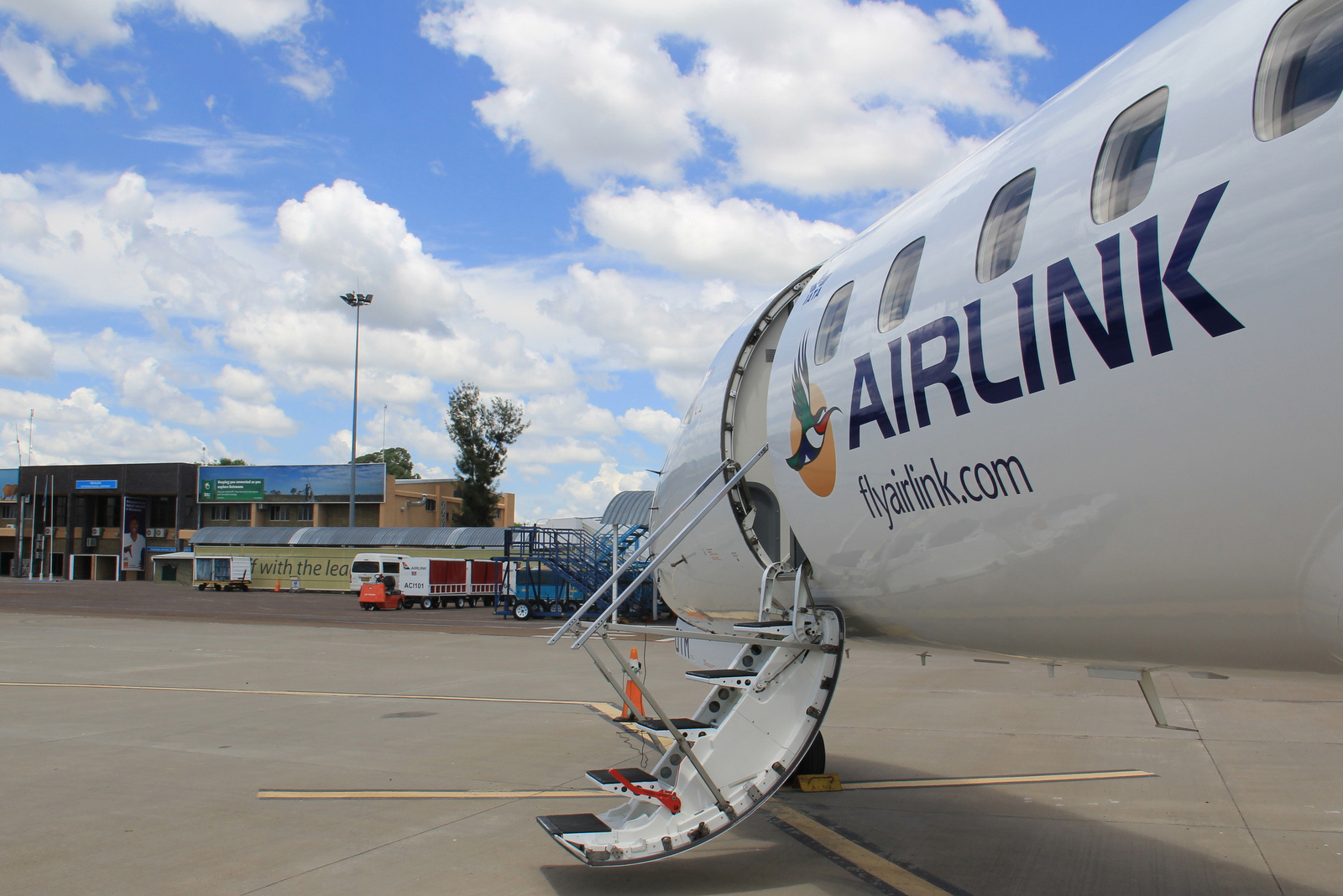 Airlink aircraft at Maun airport, Botswana
