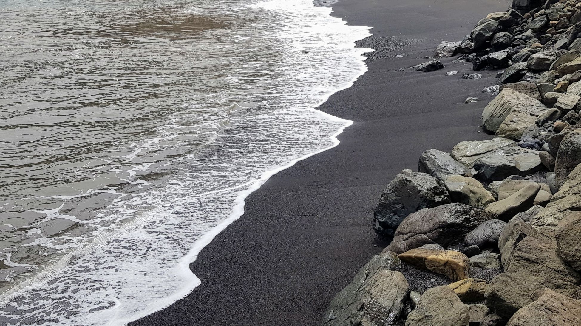Black Sand beach. St Helena Island. Courtesy of: St Helena Tourism