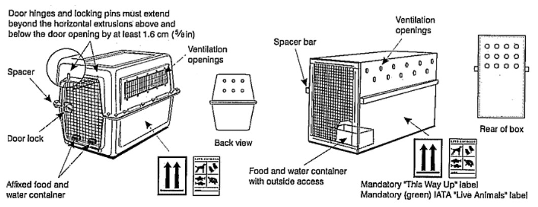 Animal container construction Animal container construction